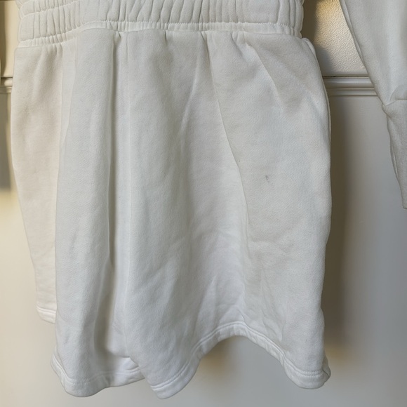 CITIZENS OF HUMANITY LOULOU FLEECE ROMPER One Piece CASSIA White Womens Small - Picture 7 of 16